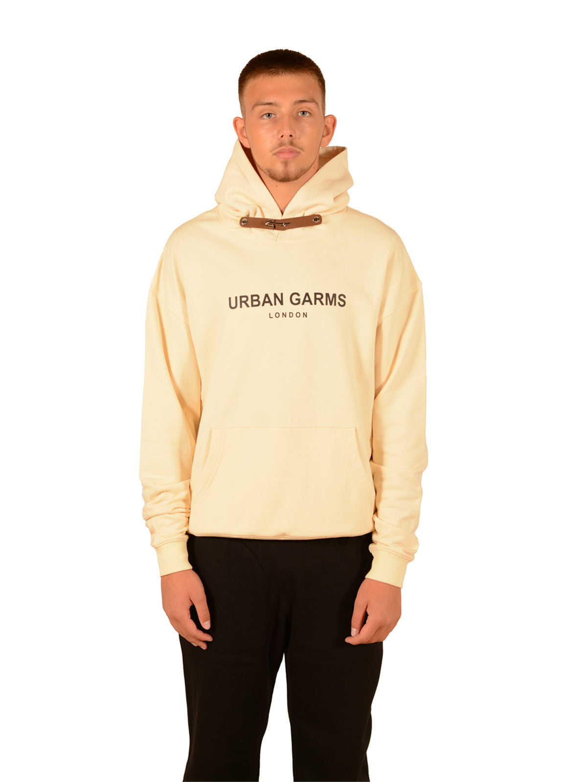 Male Beige Hoodie