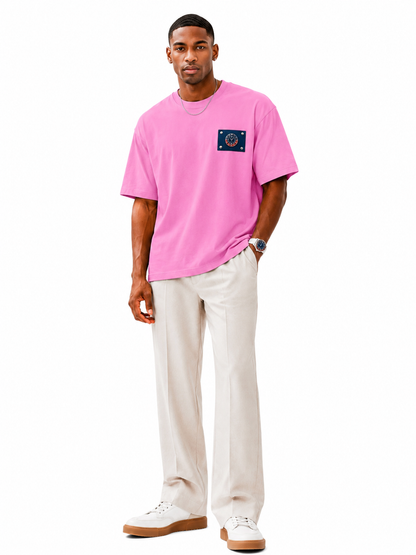 Male Watch T-shirt Pink