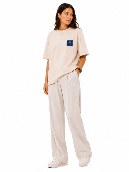 Female Oversized T-Shirt (Blue badge)