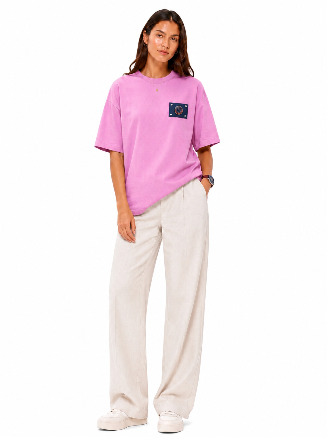 Female Watch T-shirt Pink