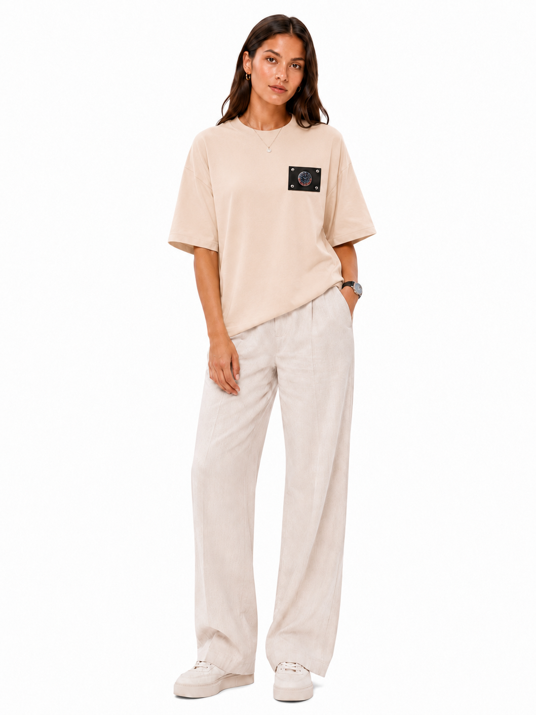Reversible Watch T-shirt Beige