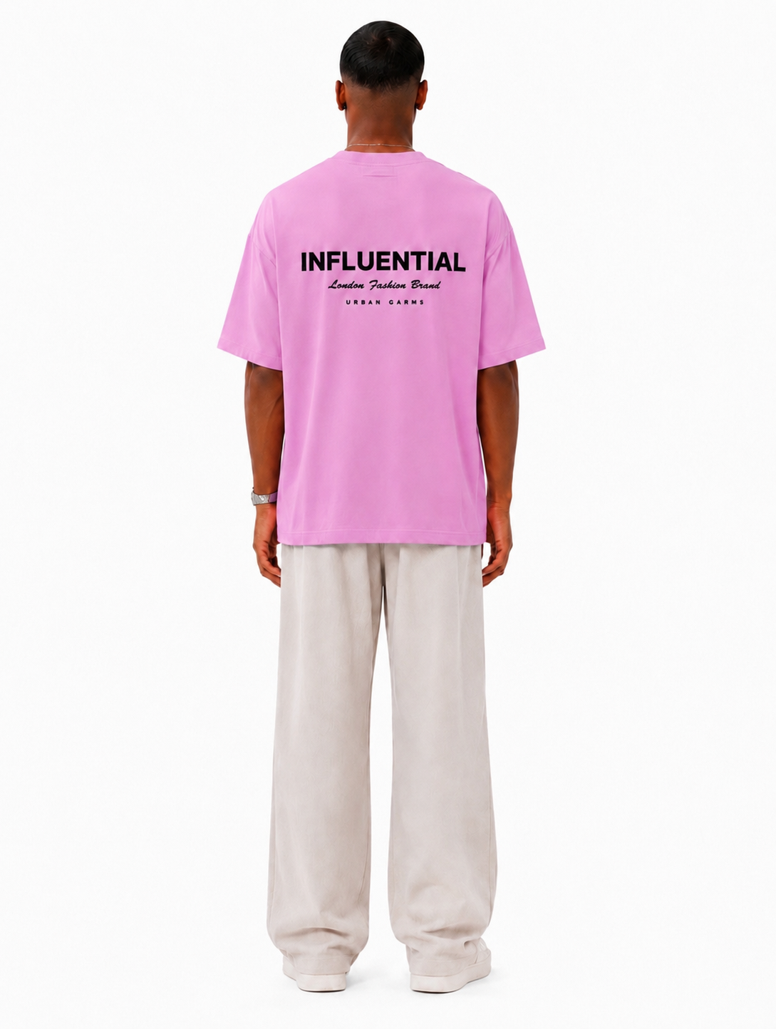 Oversized Short-Sleeved T-shirt(Blue badge)