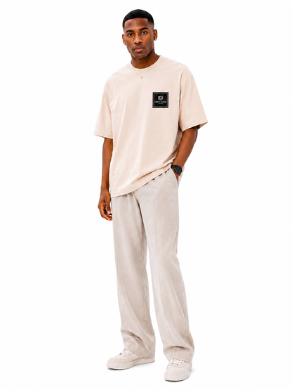Oversized Short-Sleeved T-Shirt Black badge