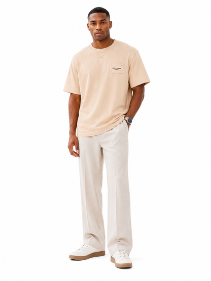 Male T-shirt Beige