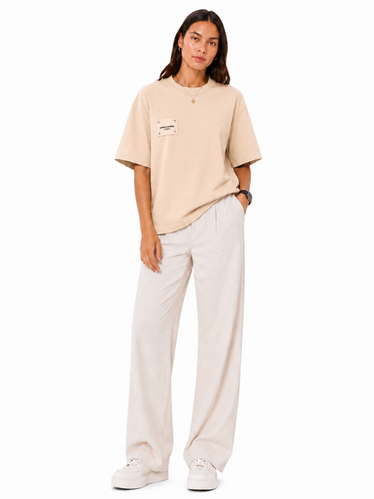 Female T-shirt Beige