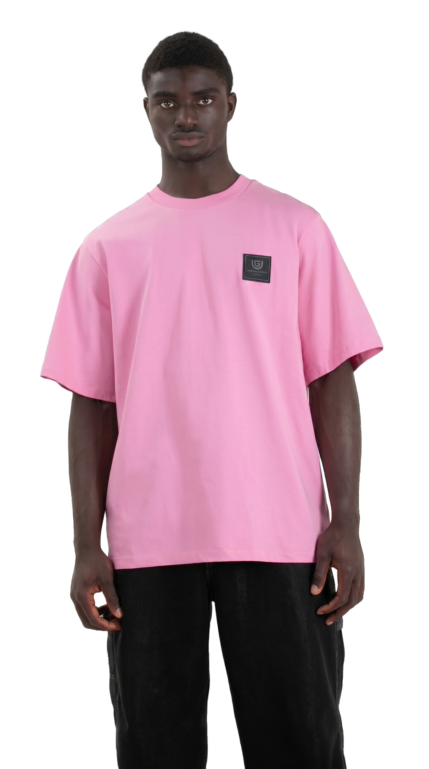 Oversized Short-Sleeved T-shirt(Black badge)